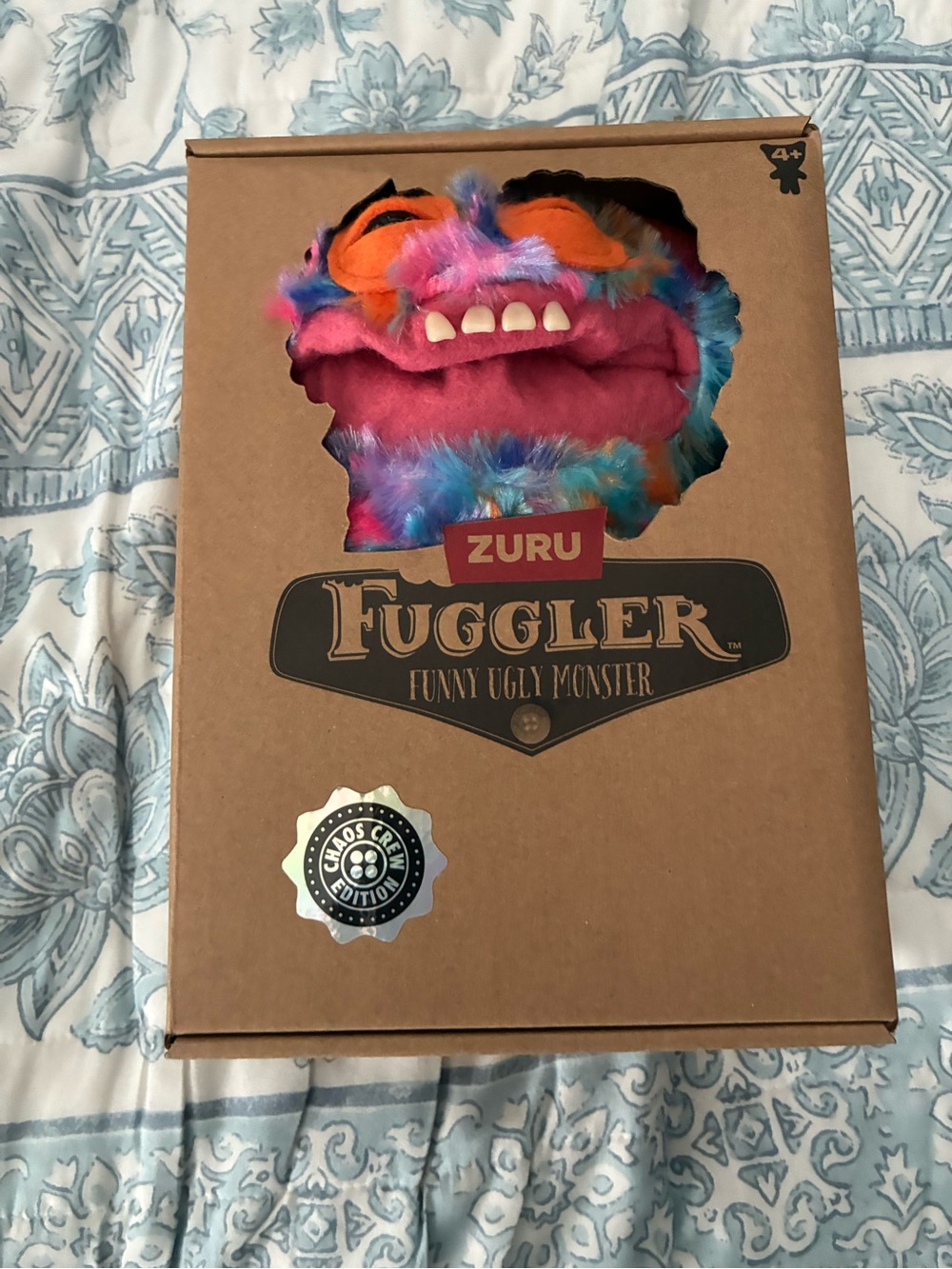 ZURU Fuggler Plush Monster - Bright Pink with Multicolor Fur